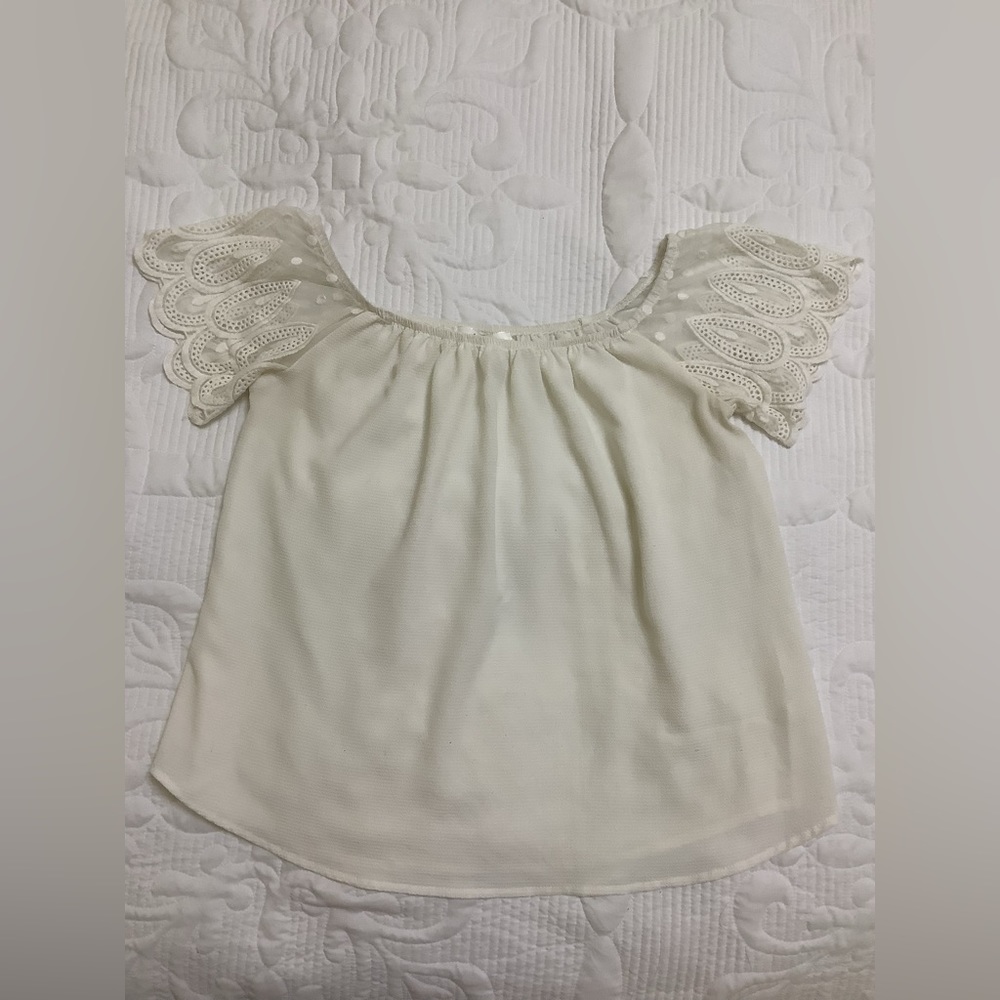 Small, Ivory Casual Blouse.